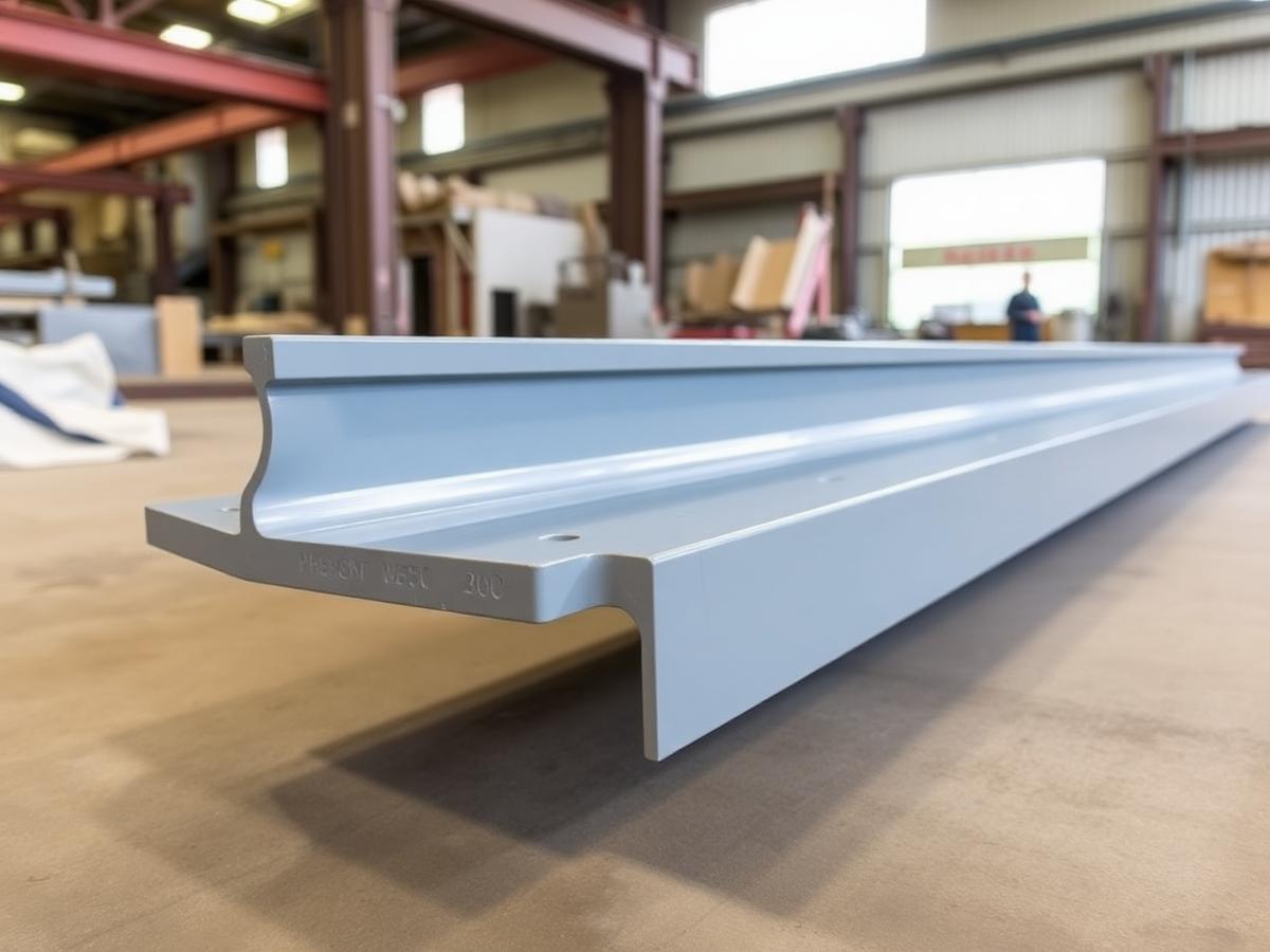 Primer painted structural steel beam